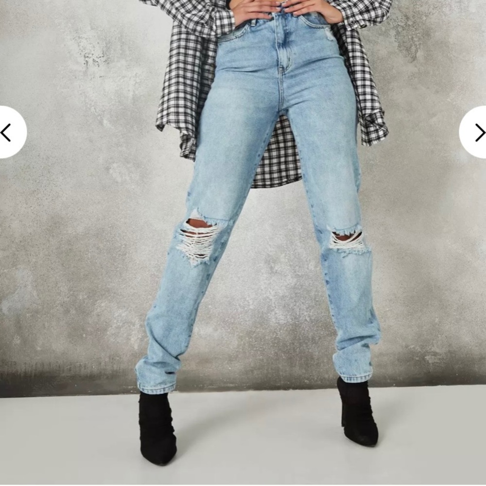 Missguided Tall Busted Knee Jeans